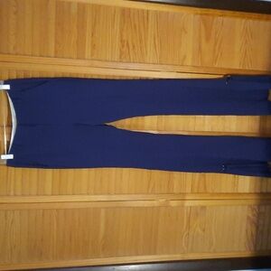 Michael Michael Kors Navy Tie Bell Bottom Pockets Dress Pants Size 8